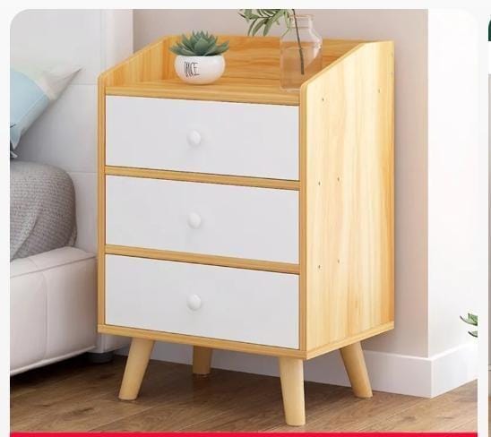 Bedside table with 3 drawers