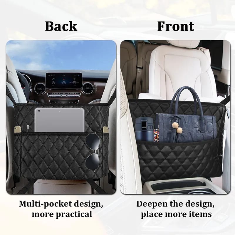 High quality PU leather car in between seat organizer - Image 2