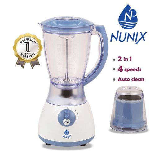Nunix 1.5L , 2 In 1 Blender With Grinding Machine AK-300 New Model