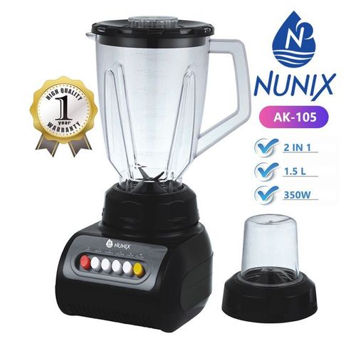 Nunix 2 In 1 Blender With Grinding Machine And Durable Motor 1.5L