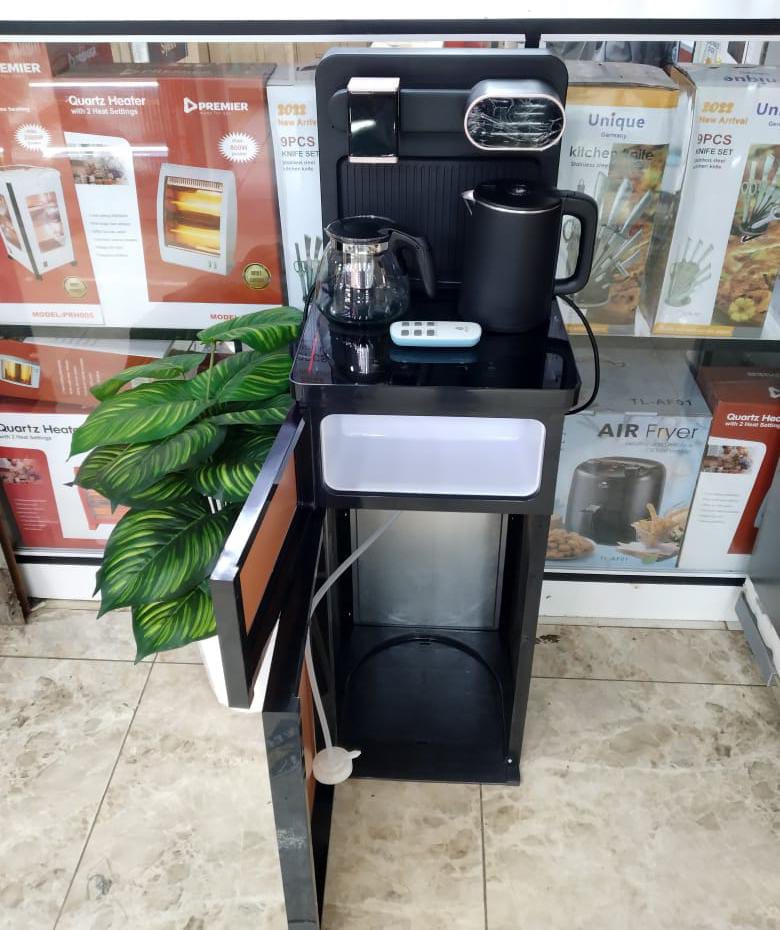 Nunix bottom load hot and normal water dispenser with kettle ( A1c)black