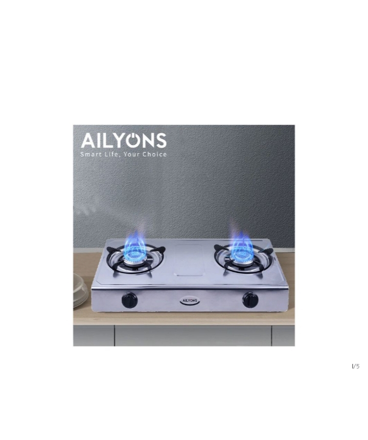 GS017 Gas Cooker Double Burner Stainless steel Table Top(1yr wrty)