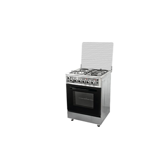 Vision plus 60*60 3Gas + Electric Standing Cooker with Electric Oven, Silver (2yrs WRTY)