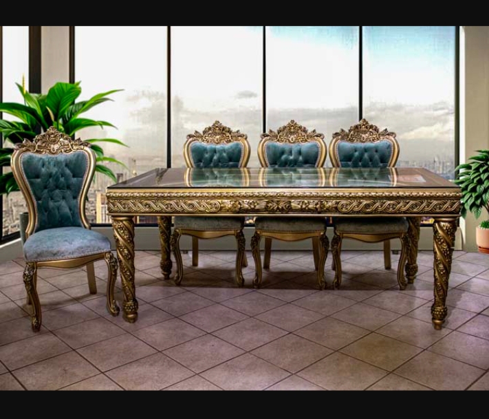 Viking Flower antique dining table