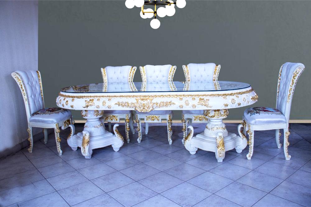 Snowy Antique Dining Set