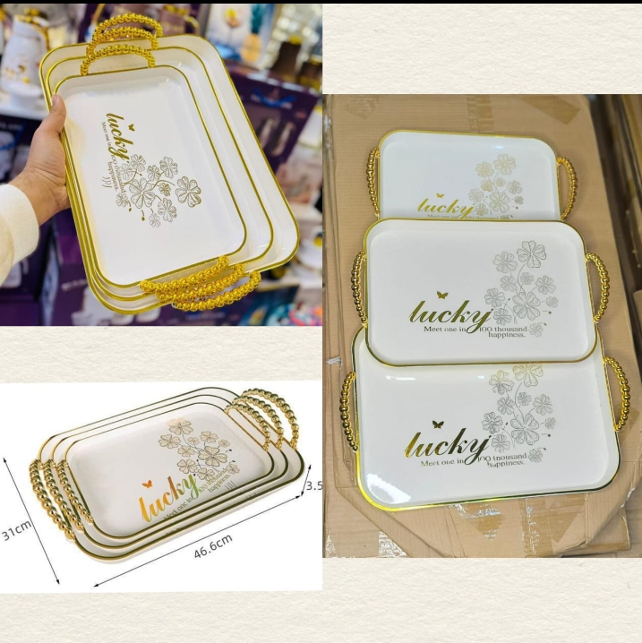 *3pc  Exquisite Serving Tray Set *