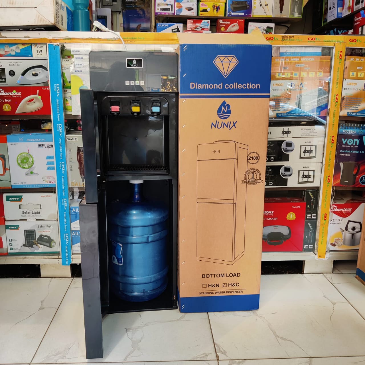 Nunix Bottom loading Dispenser Z188C 3Taps Hot, Normal and Cold