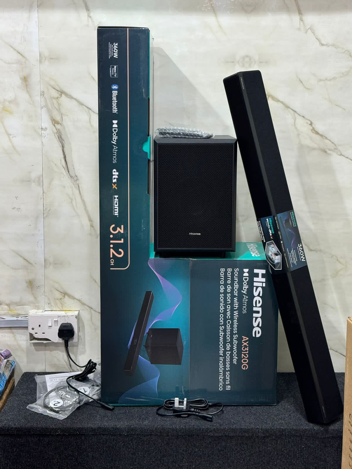 *Hisense Soundbar 360W 3.1.2 Channel Soundbar AX3120*