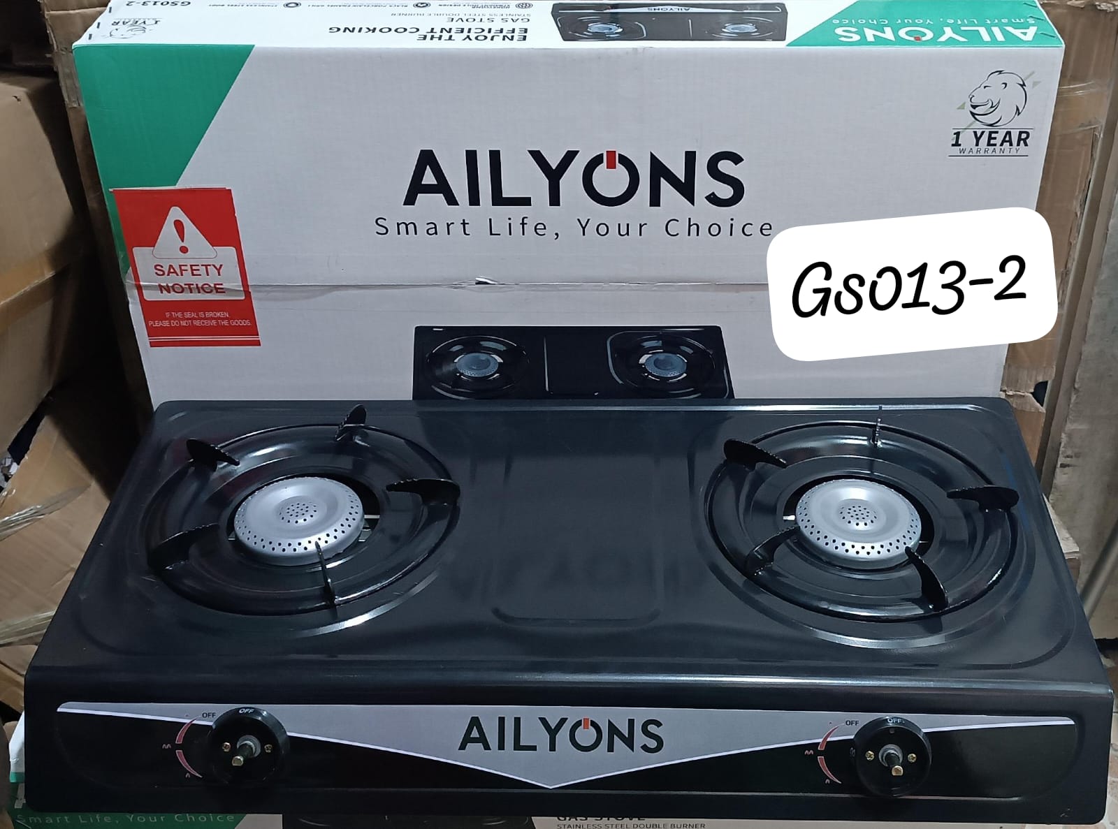 Ailyons table top metallic two-burner