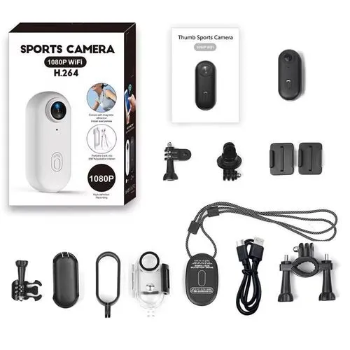 Mini 1080P HD Sports Camera with Magnetic Mount & WiFi – 120° Wide Angle Lens