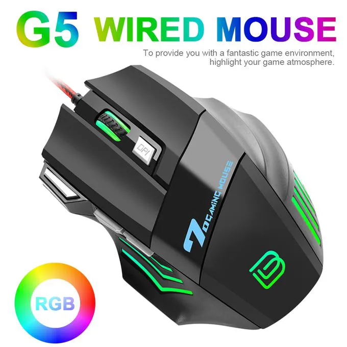 Wired Mouse Colorful LED Gaming Mouse
