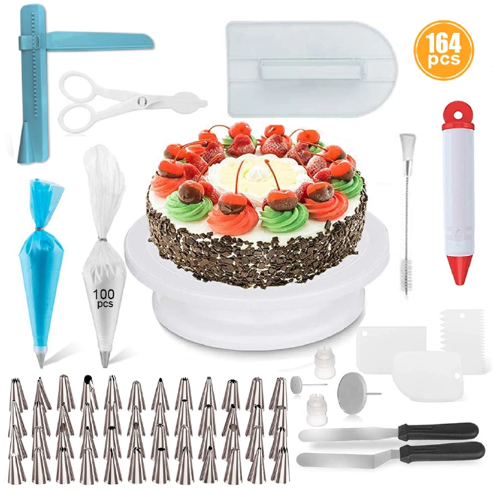 164PCS/Set Multifunction Cake Turntable Set Cake Decorating  Kit