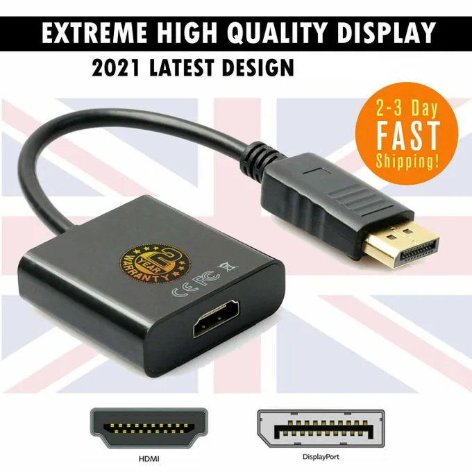 Display Port (DP) To HDMI Cable Adapter