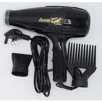 Zeriotti Super GEK 3800 professional Blowdry Hair Dryer Black.