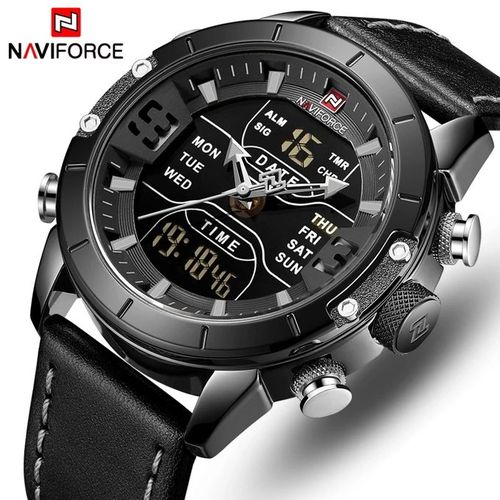 Naviforce Men Watch Top Luxury Wristwatch LED Analog - Image 2