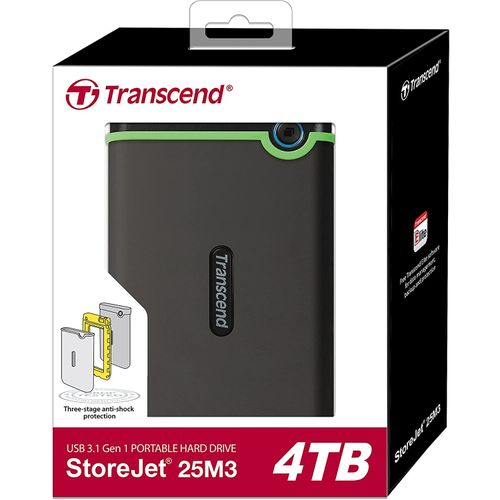 Transcend Usb 3.1 Portable External Harddrive 4TB