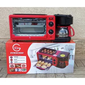Eurochef 3 IN 1 BREAKFAST MAKER; TOASTER,OVEN, COFFEE MAKER
