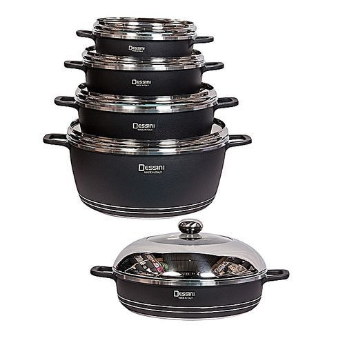 Dessini 10pcs Dessini Italy Die Cast Set - Non-Stick Cooking Pots