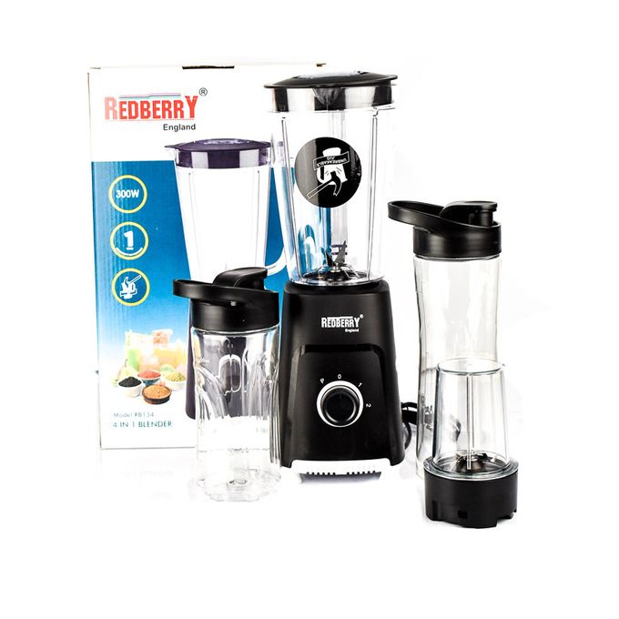 Redberry RB134 - 4 In 1 Blender - 300W - Black.