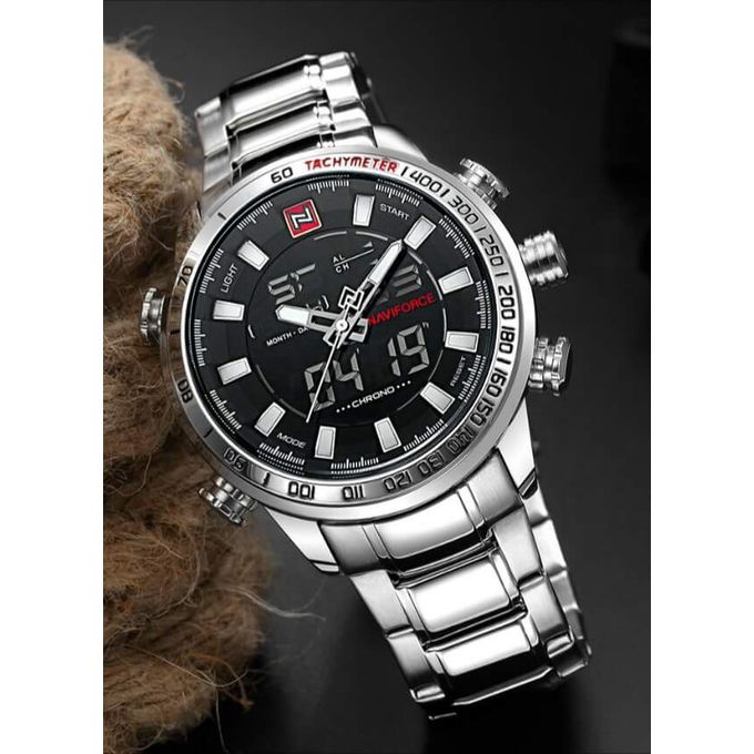 Naviforce Fashion 9093 SBW 2In1 Digital Watch Men's Watches 2