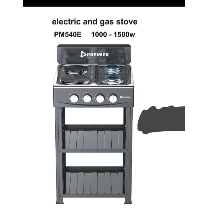 Premier Automatic Gas Cooker With Storage Shelves-2G+2E