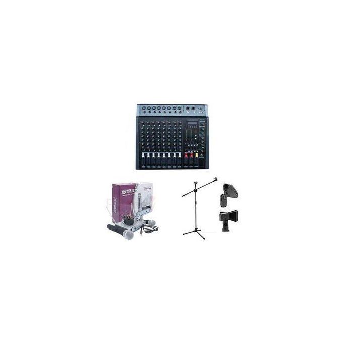 Bromax Omax Mixer 8 Channel With Free Wireless Microphone And Mic Stand - Image 3