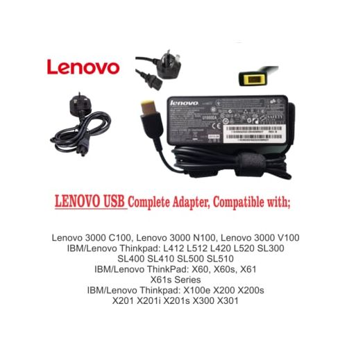 Lenovo Laptop Charger LENOVO 20V - 3.25A USB Pin