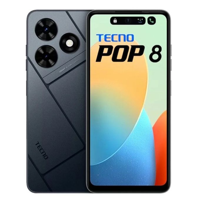 Tecno POP 8, 6.6", 128GB ROM+ 4GB RAM+ (4GB RAM Extended), 13MP, 4G (Dual SIM) 5000MAh