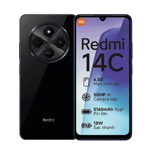 XIAOMI Redmi 14C, 6.88" (4GB RAM+128GB Storage) (Dual Sim) 5160mAh - Black