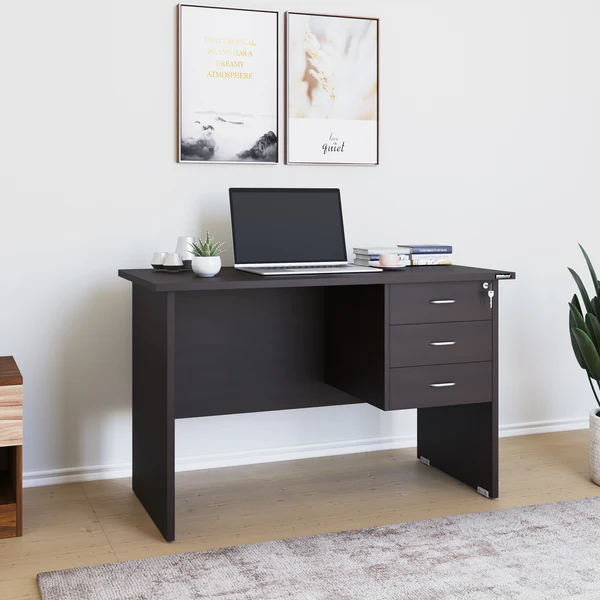 120cm study desk with drawers
