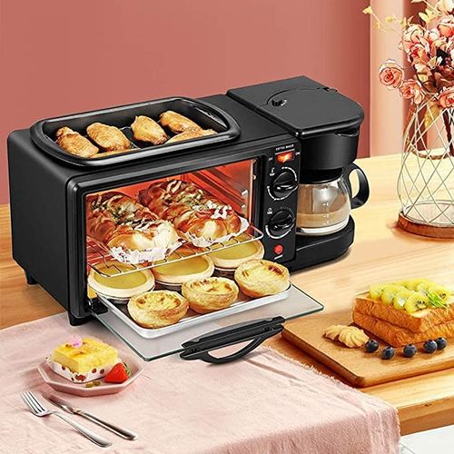 Nunix 3 IN 1 BREAKFAST MAKER; TOASTER,OVEN, COFFEE MAKER
