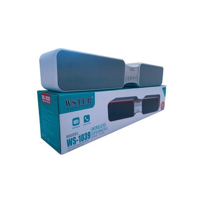 Wster Portable Wireless Speaker, MP3 Player & Radio Blue