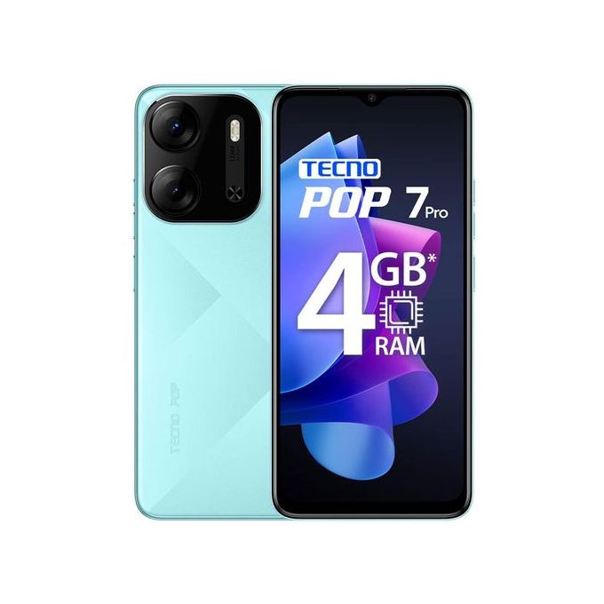 Tecno Pop 7 Pro (BF7) DISPLAY 6.6" 4GB RAM UPTO 7GB | 64GB ROM Android 12,13MP CAMERA