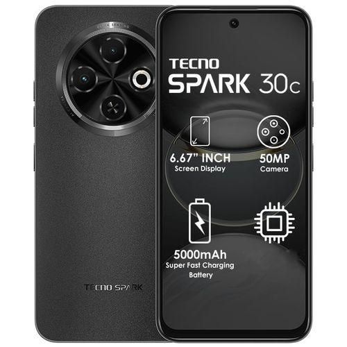 Tecno Spark 30c, 6.67'' HD+, UP to 8GB RAM + 128GB ROM (Dual Sim) 50MP, 5000 mAh - Orbit Black