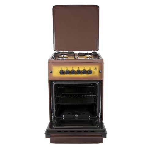 Mika MST55PIAGDB | SD - 4Gas Burners, Gas Oven - Brown + Free Tray