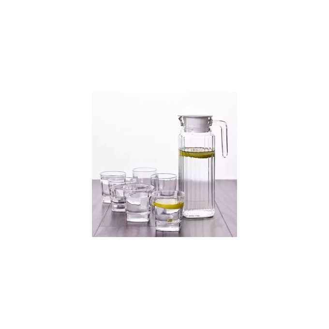 7Pcs Water Set -6 Glasses & 1 Jug