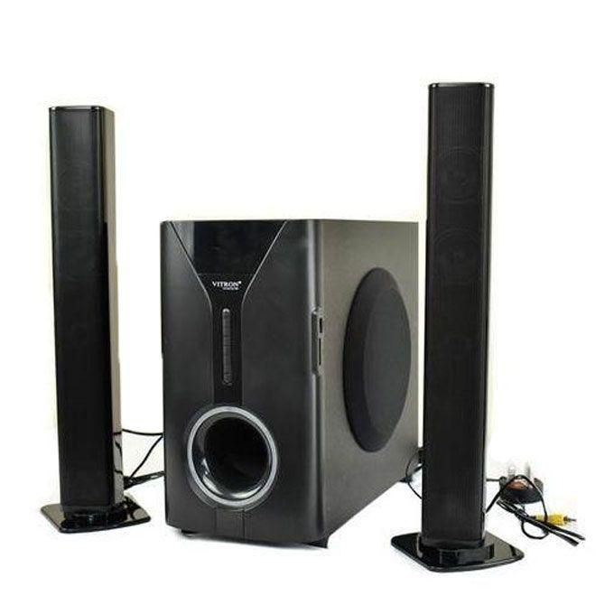 Vitron V527 Tallboy Sub Woofer Home Theatre 2.1 ChANNEL -BLACK