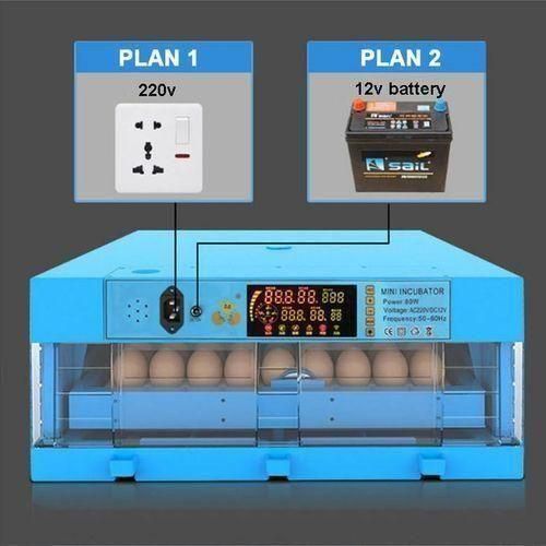 64 Eggs Full Auto Incubator Hatcher (uses Electricity,solar Or Battery)