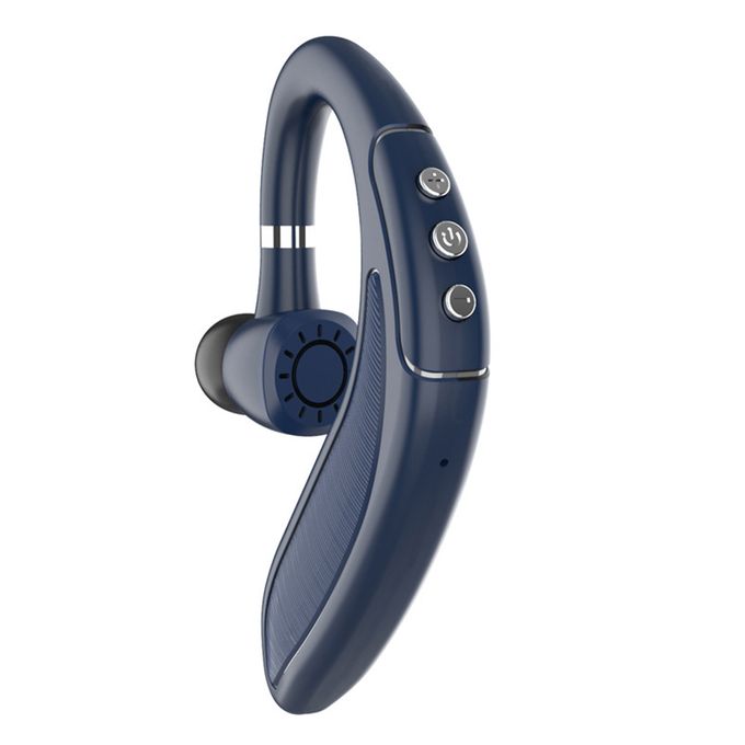 Bluetooth V5 Wireless Hands-Free Unilateral Hanging Ear-Blue