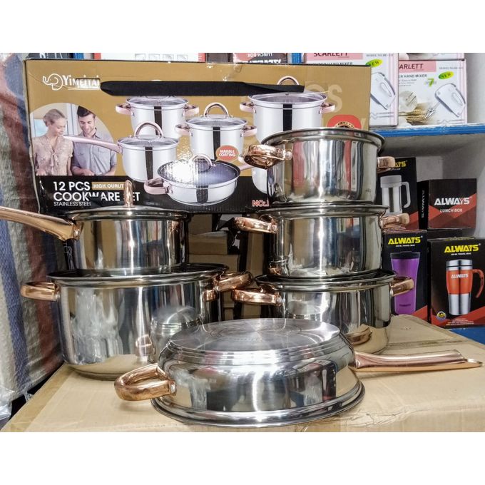 Yimeitai Stainless Steel Cookware Set 12pcs