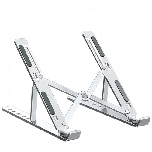 Folding Metal Laptop|Tablet Stand - Silver