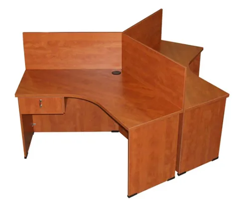 3-Seater Curved Workstation