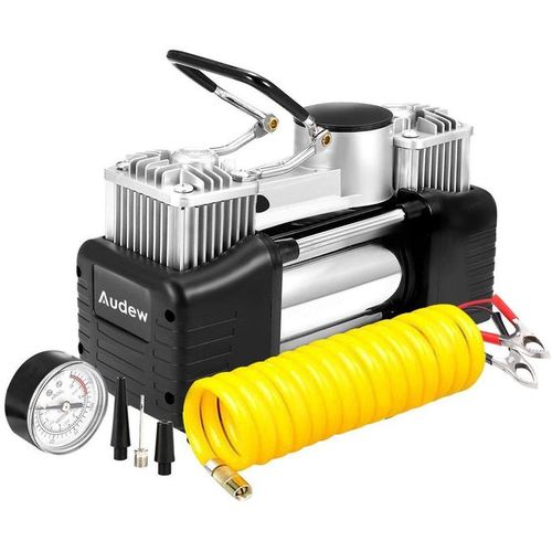Portable DC 12V Metal Air Compressor Tyre Inflator Electric Pressure Gauge And Tools