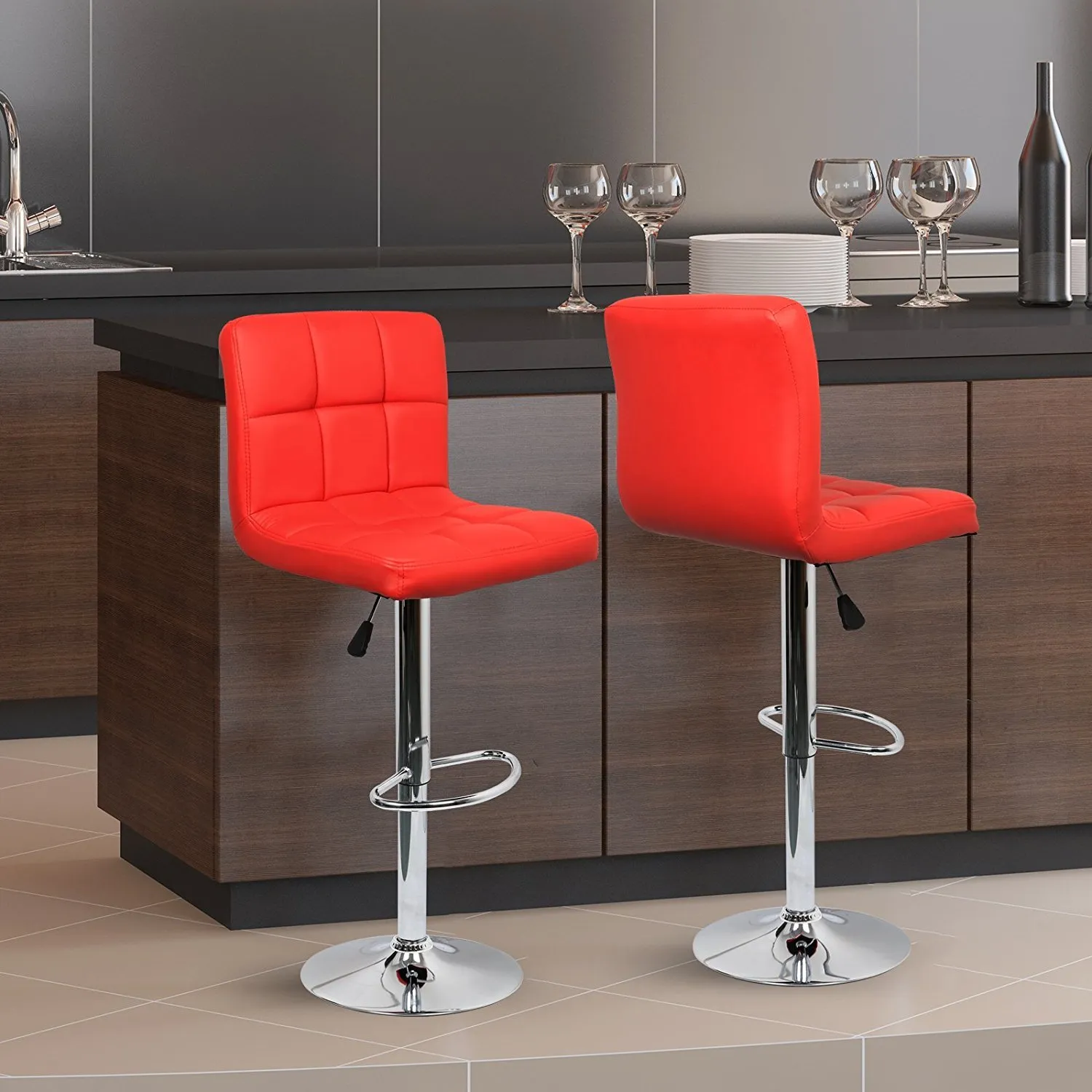 Red Swivel Barstool