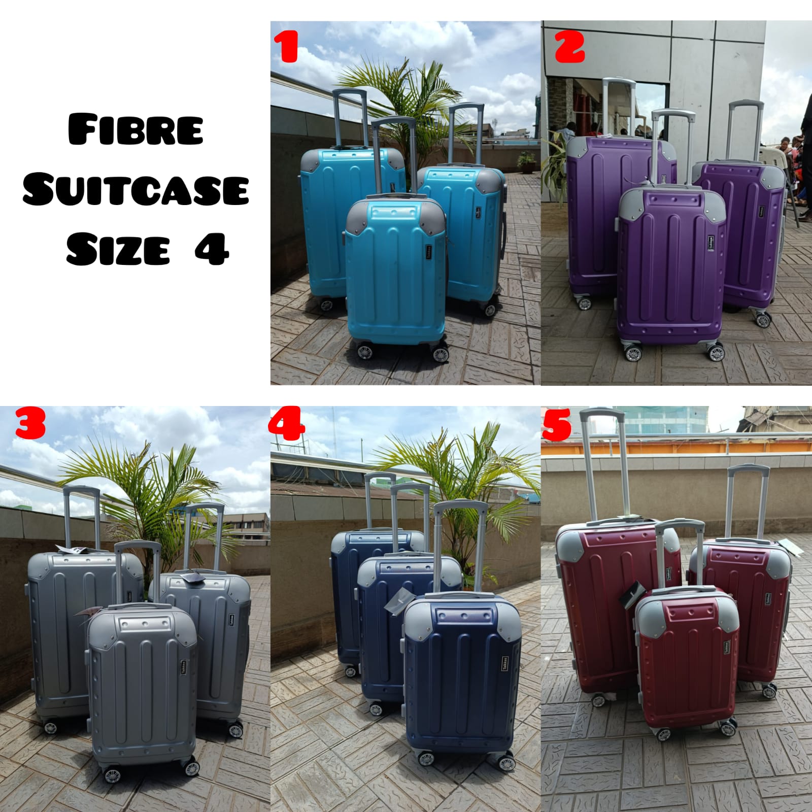 3 in 1 Luxurious Fibre Suitcase