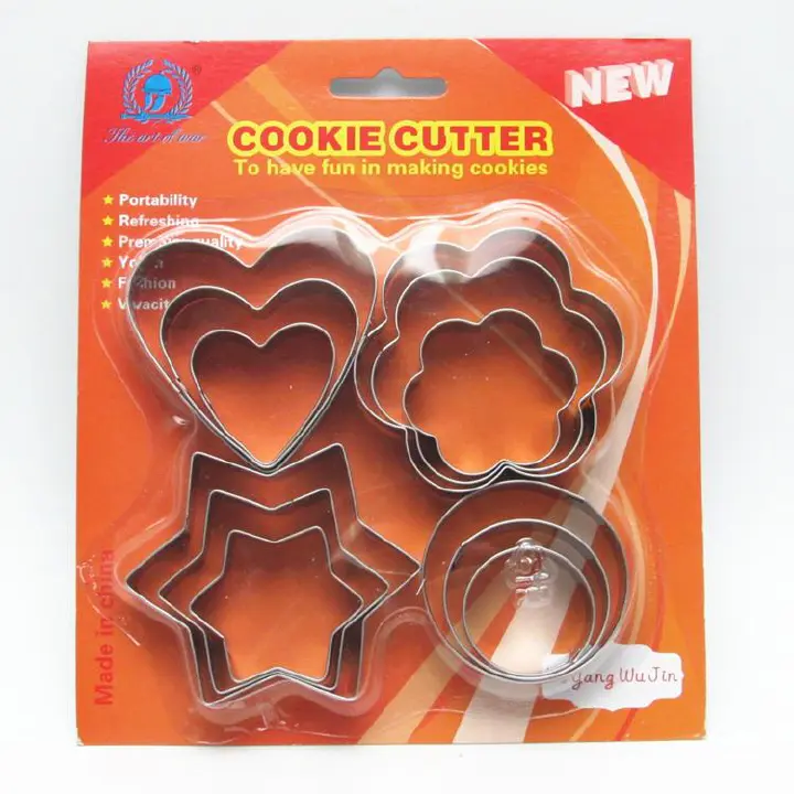 offer!!Metallic cookie cutter,12PCS