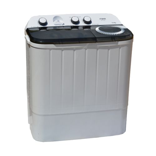 Mika MWSTT2206 Top Load Twin Washing Machine, 6Kg