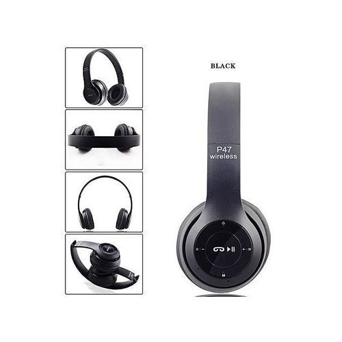 P47 Headset Bluetooth Wireless Mic TF Card FM Rad