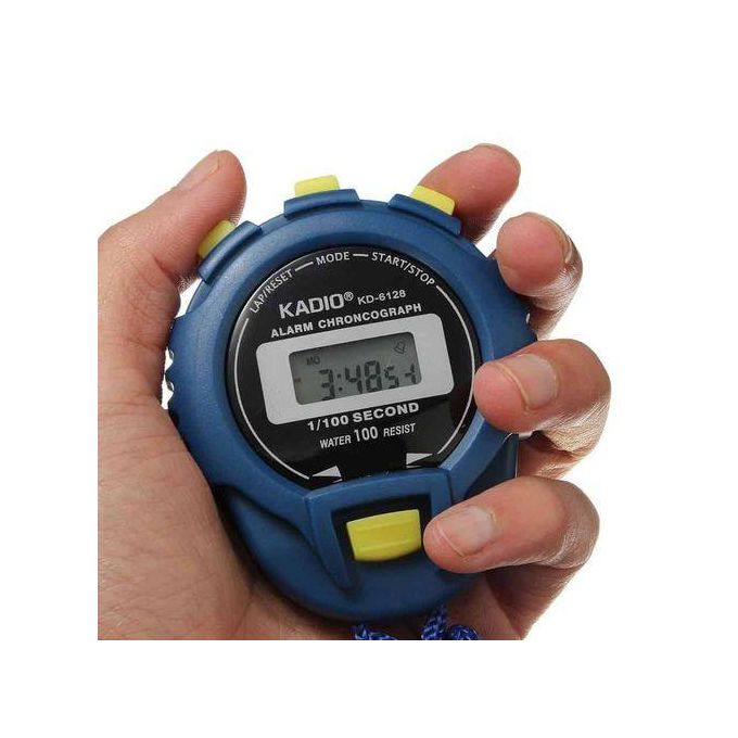 Kadio Handheld LCD Digital Timer Stop Watch Sports Odometer Waterproof Stopwatch - Image 3