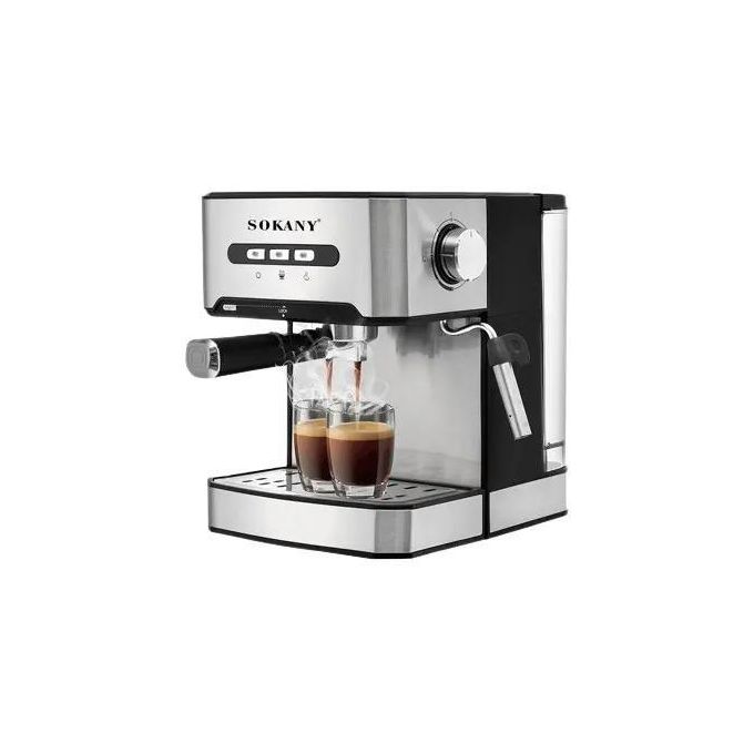 Sokany Quality Espresso Coffee Machine, Stainless Steel -1.6L - Image 3